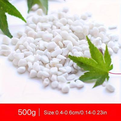 TEMU White Rocks - Ideal For Aquariums, Terrariums & Garden Landscaping, Decorative Stones For Fish , Planters & More, Aquarium Decor | Smooth Textured Stones | Natural Stone , Aquarium Accessories Image