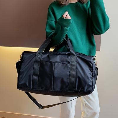 TEMU A Travel Separates Wet And Dry Items, Suitable For Gym, Swimming, And Yoga, Daily Fitness And Vacations. It Colors: Black And Pink, For . Image
