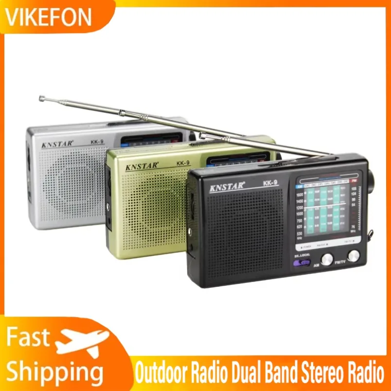 Handradio, integrierter Lautsprecher, Stereoradio, Teleskopantenne, SW, AM, FM, tragbares Mini-Radio, Notfalllautsprecher für den Außenbereich Image