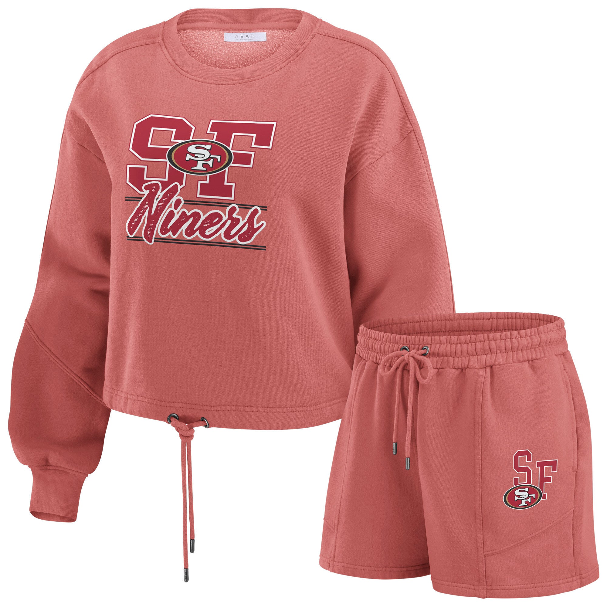 San Francisco 49ers WEAR By Erin Andrews Lounge-Set aus gewaschenem Fleece - Damen