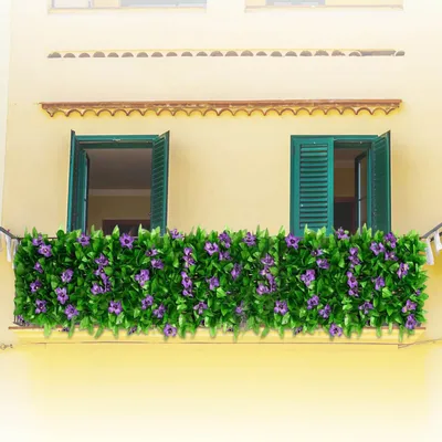 Expandable Fence Privacy Screen 40x200cm Artificial Hedges Privacy Fences Stretchable Fake Ivy Leaf Fencing Decoration