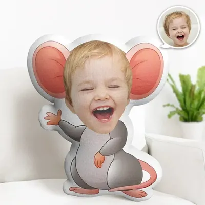 Maßgeschneidertes süßes geformtes Kissen, individuelles Gesichtskissen, personalisiertes Fotokissen, Image