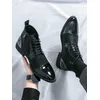 Herren High Top Lederstiefel Spitzschuh Stiefeletten Mode Herrenschuhe Größe 38-46 Freizeitschuhe