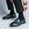 Klassische Marke Herren Slipper Trend grün Herren Bankett Kleid Schuhe Business Schuhe Herren Echt