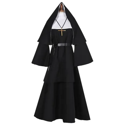 2024 Halloween TheNun Ghost Nonne Cosplay Saint Wanda Terror Nonne Kostüm Priester Kostüm Damen Image