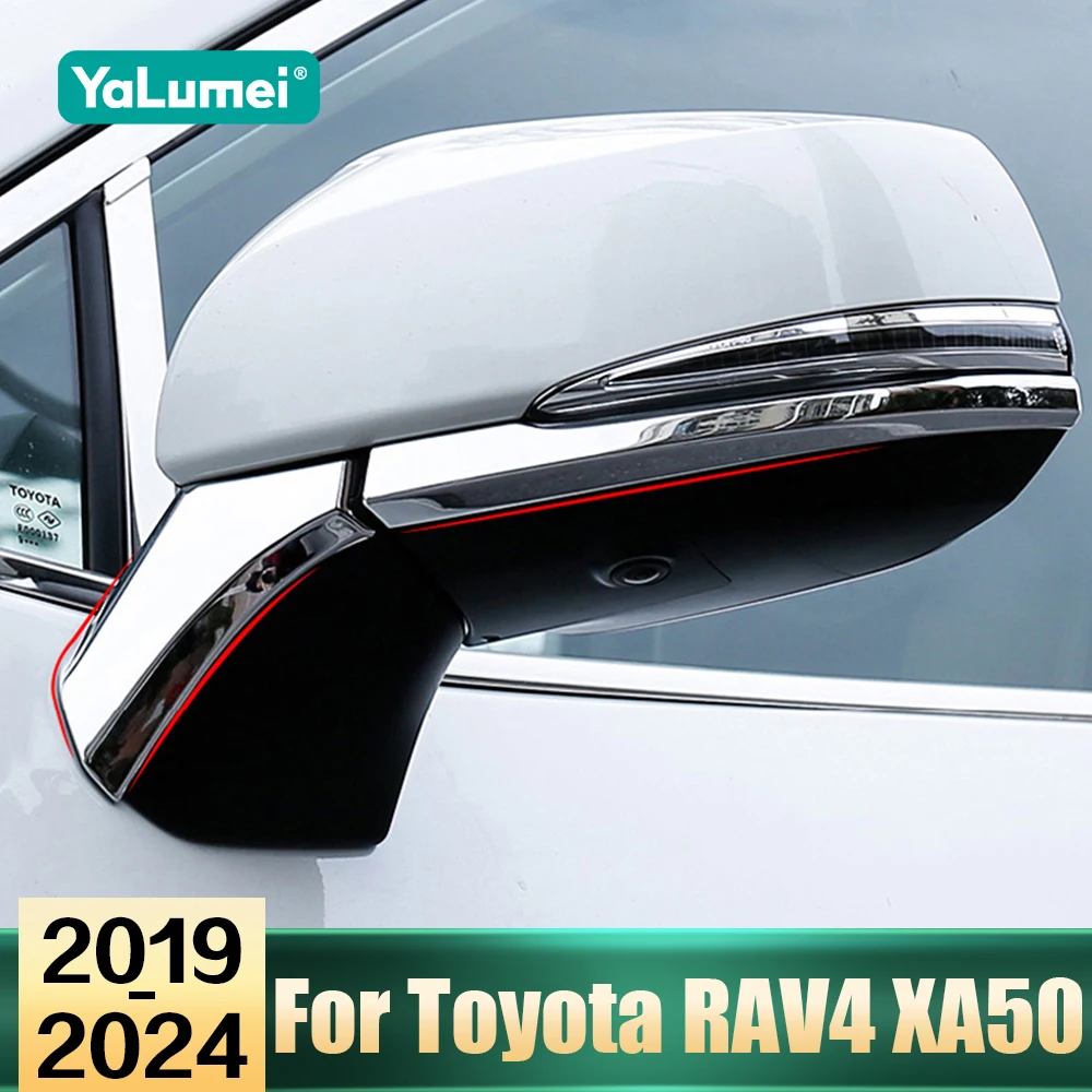 Für Toyota RAV4 XA50 2019 2020 2021 2022 2023 2024 RAV4 Hybrid Auto Rückspiegel Seite Molding Abdeckung Trim Aufkleber Zubehör Image