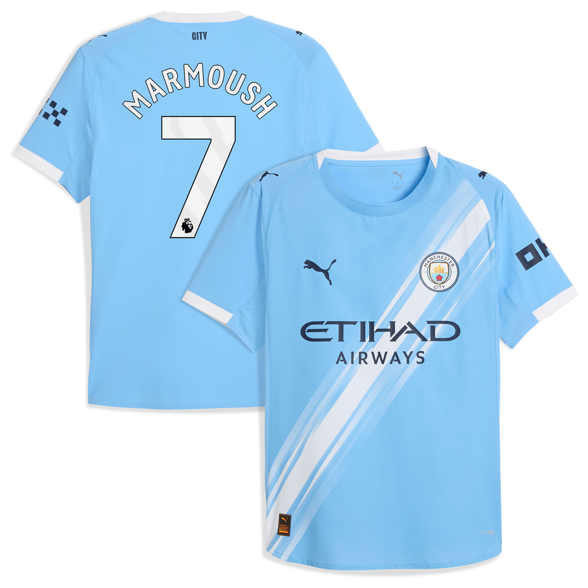 Manchester City PUMA Authentic Heimtrikot 2025-26 mit Aufdruck Marmoush 7 Image