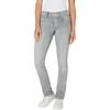 Slim-fit-Jeans PEPE JEANS "SLIM JEANS LW", Damen, Gr. 31, Länge 32, dirty grau used, Denim/Jeans, Obermaterial: 92% Baumwolle, 6% Polyester, 2% Elasthan, casual, slim fit, Jeans, mit doppeltem Knopfverschluss