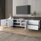 Meuble TV moderne 190 x 35 x 45 cm, avec 3 portes et 2 tiroirs de rangement, meuble de salon en
