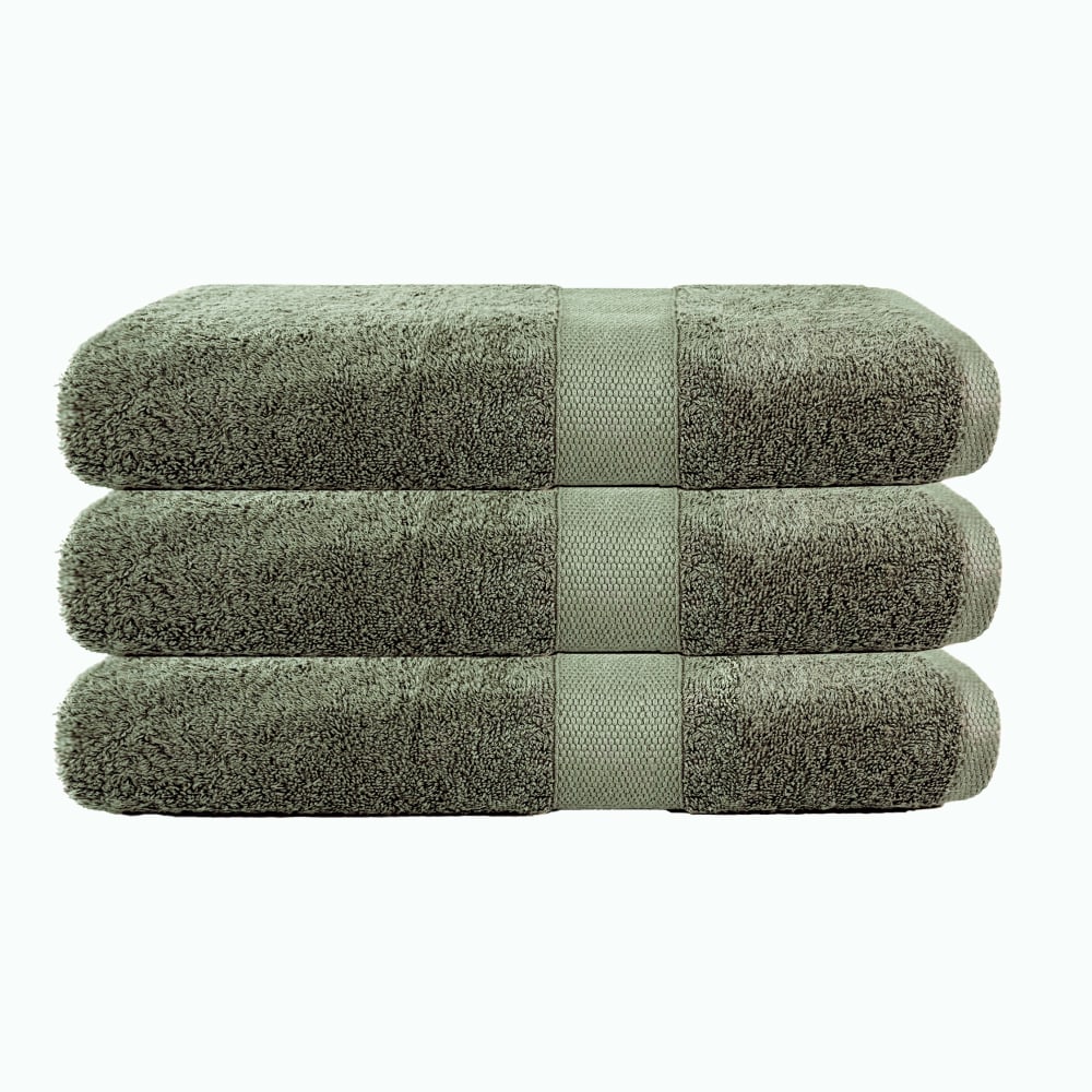 Lot de 3 maxi draps de bain 100x150 cm 500 gr/m2 100% coton