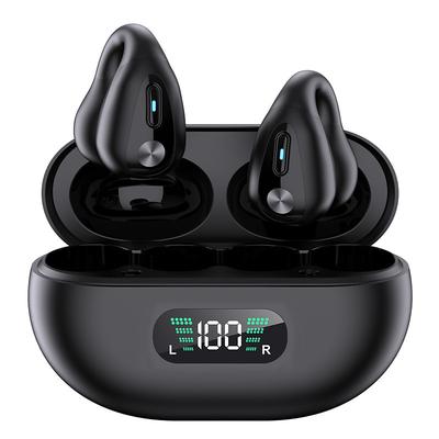 Bone Conduction Wireless Earbuds Bluetooth 5.3 – HD Voice, Noise Reduction, LED Display, Dual Connection, Touch Control, Ideal for Running Sports