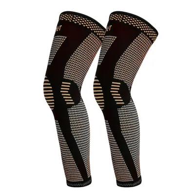 2 Pack Copper Ion Sports Knee Pads, Extended Leg Pads, Knee Protection, Calf Compression Basketball,