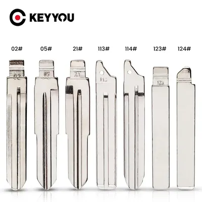 KEYYOU 5PCS For Toyota Corolla Camry Highlander Vios Scion TOY40/TOY41/TOY43/TOY47/TOY48 Blank Flip