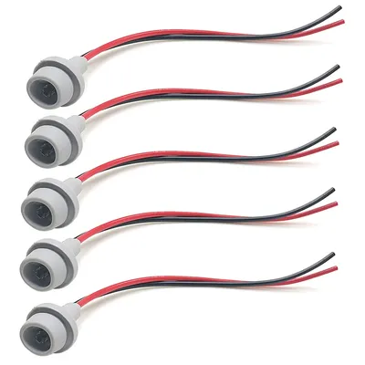 5Pcs Rubber T10 Base Connect Wiring Harness WY5W W5W Bulbs Socket Adapter Car Truck Side