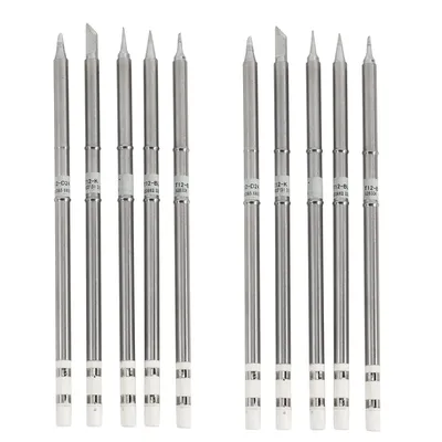 10 Pcs T12 Series Solder Iron Tips For Hakko FX951 BAKON 950D Soldering Station