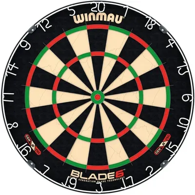 WINMAU Darts Blade 6 Professional Bristle Dartboard with Official Tournament Specifications |