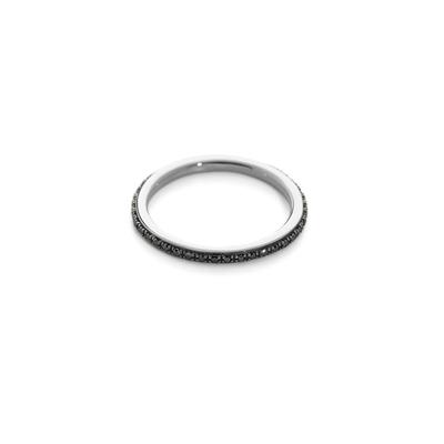 Sterling Silver Diamond Eternity Ring 1.4mm Black Diamond