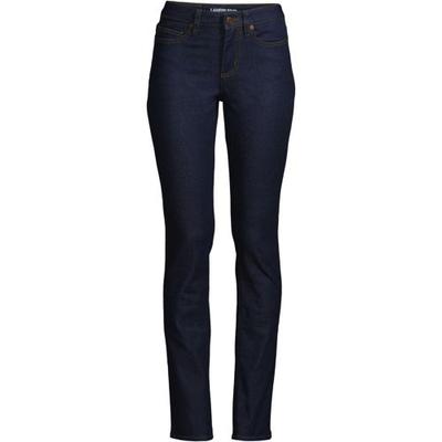 Recover Straight Leg Jeans, Mid Rise, Women, size: 20/28, plus, Blue, Spandex/Cotton-blend/Poly-blend, by Lands' End