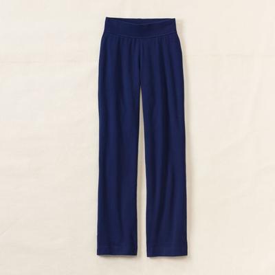 Starfish Straight Leg Stretch Jersey Trousers, Women, size: 24-26, plus, Blue, Cotton-blend, by Lands' End