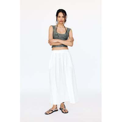Ruffled Midi Skirt