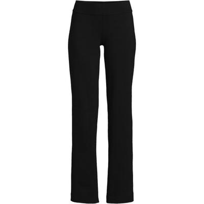 Starfish Straight Leg Stretch Jersey Trousers, Women, size: 20-22, plus, Black, Cotton-blend, by Lands' End
