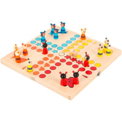 Spiel SMALL FOOT "Ludo, Tiere", bunt, Spiele, KinderB:27cm H:7cm T:27cm, Holz, B:27cm H:7cm T:27cm