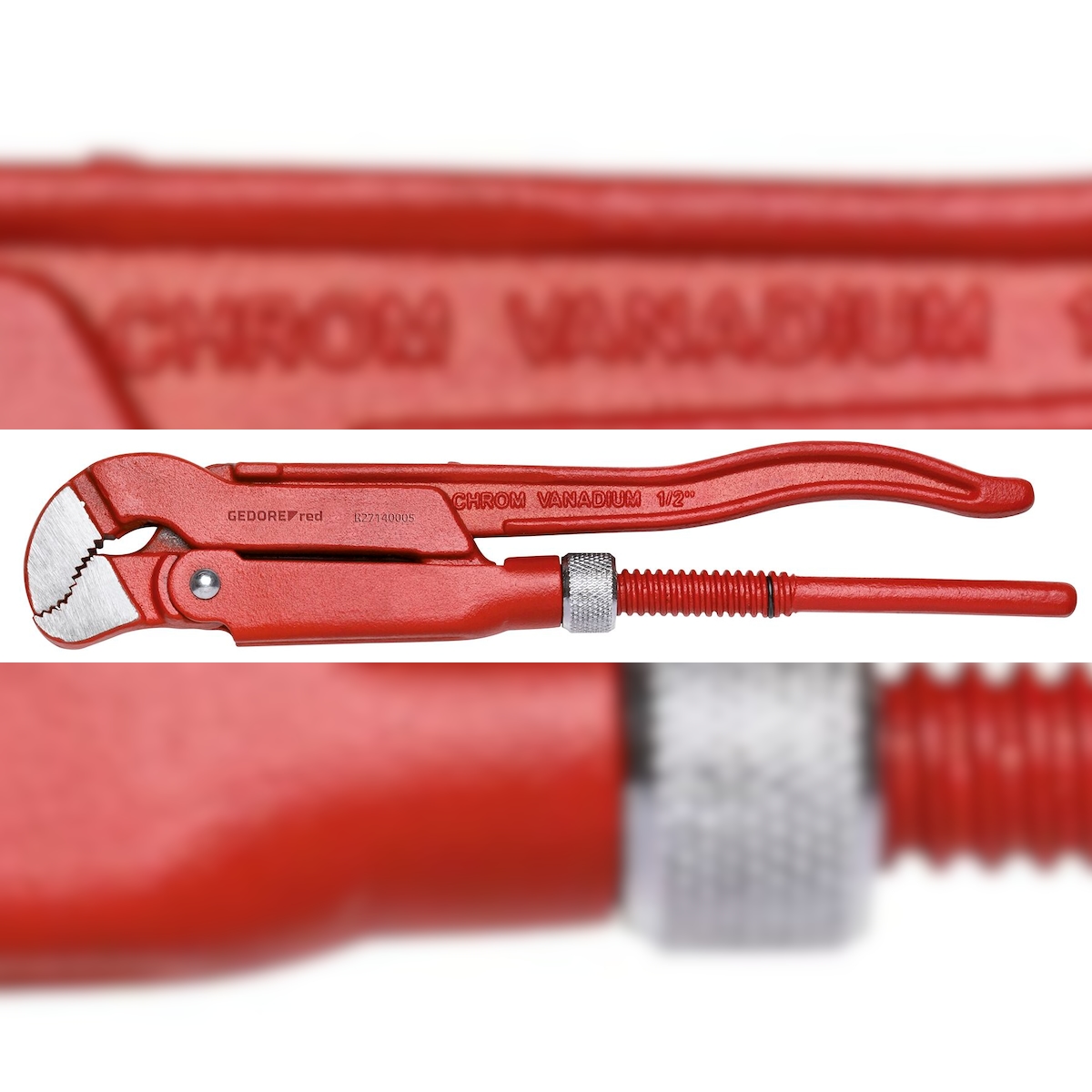 GEDORE red Rohrzange S-Maul f.D.3 Zoll L.640mm, R27140030 Image