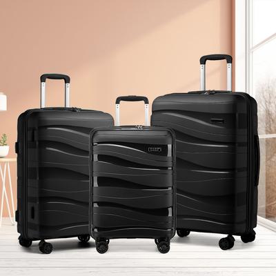 "TEMU Kono Luggage Sets Of 3 Piece Lightweight Polypropylene Hard Shell Suitcase With Spinner Wheels 20" 24" 28" Case" Image