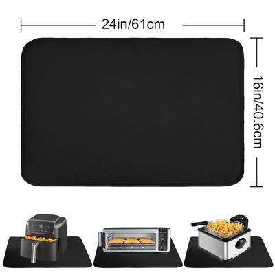TEMU Heat Resistant Mat For Air Fryer, Deep Fryer, Oven, Kitchen Countertop - Quartz Protection Pad, Synthetic Fiber, Tech Fabric, Home Kitchen Accessory, Multiple Sizes Image