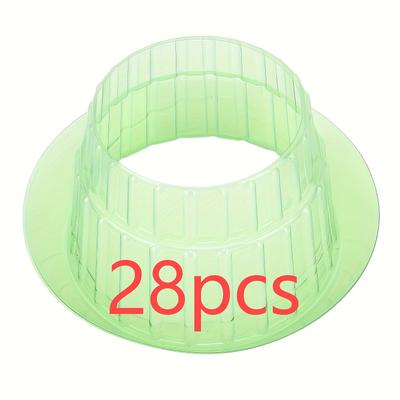 TEMU Snails Stop Physical Barrier Collar - Green Plastic Garden Plant Protector For Snail And , No Batteries Needed, , Plant Protection | Barrier Collar | Plastic Construction, Garden Plant Protection Image