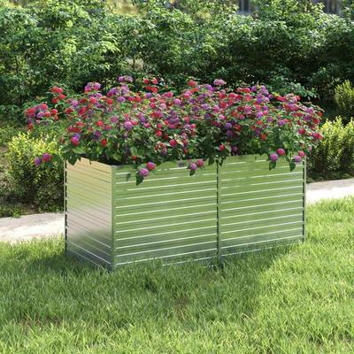 TEMU Garden Raised Bed 160x80x77 Cm Galvanized , Weather Resistant Contemporary Rectangle Design Image