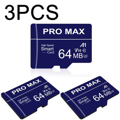 TEMU 3pcs Cards, Pro , A1 Class 10 U3 V30, 1gb/512mb/256mb/128mb/64mb, For Smartphones, Tablets, Cameras, Car Audio, Game Consoles & More With Secure Real Capacity Storage Image