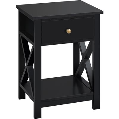 TEMU Costoffs Side Table With Storage And Drawer Space-saving Telephone Table For Living Room, Bedroom, Hallway, Office Image