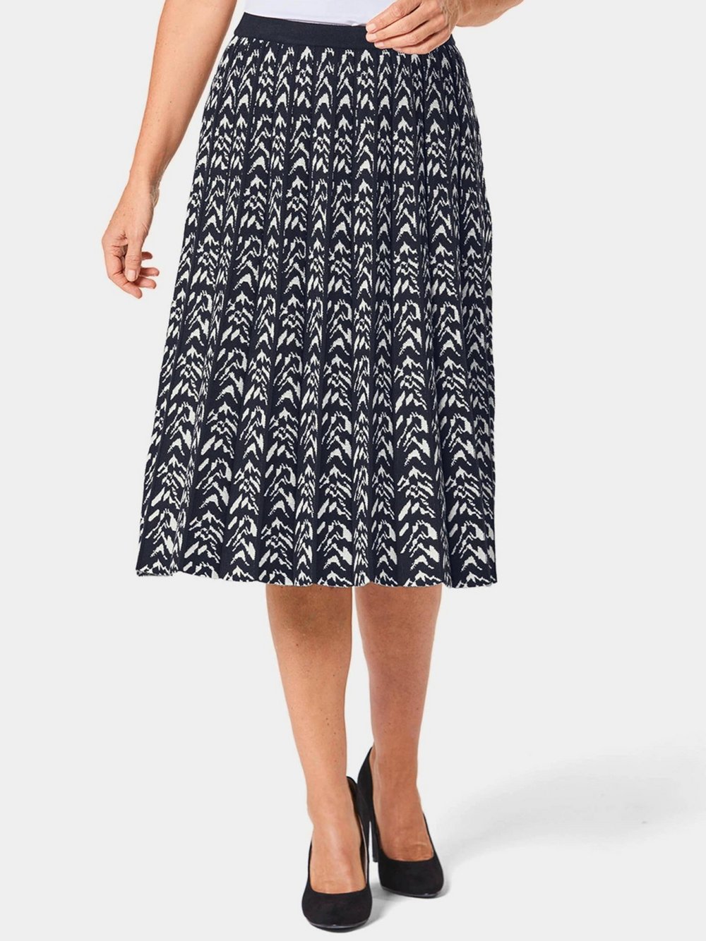 Goldner Strickröcke grafisch Damen schwarz, 44 Image