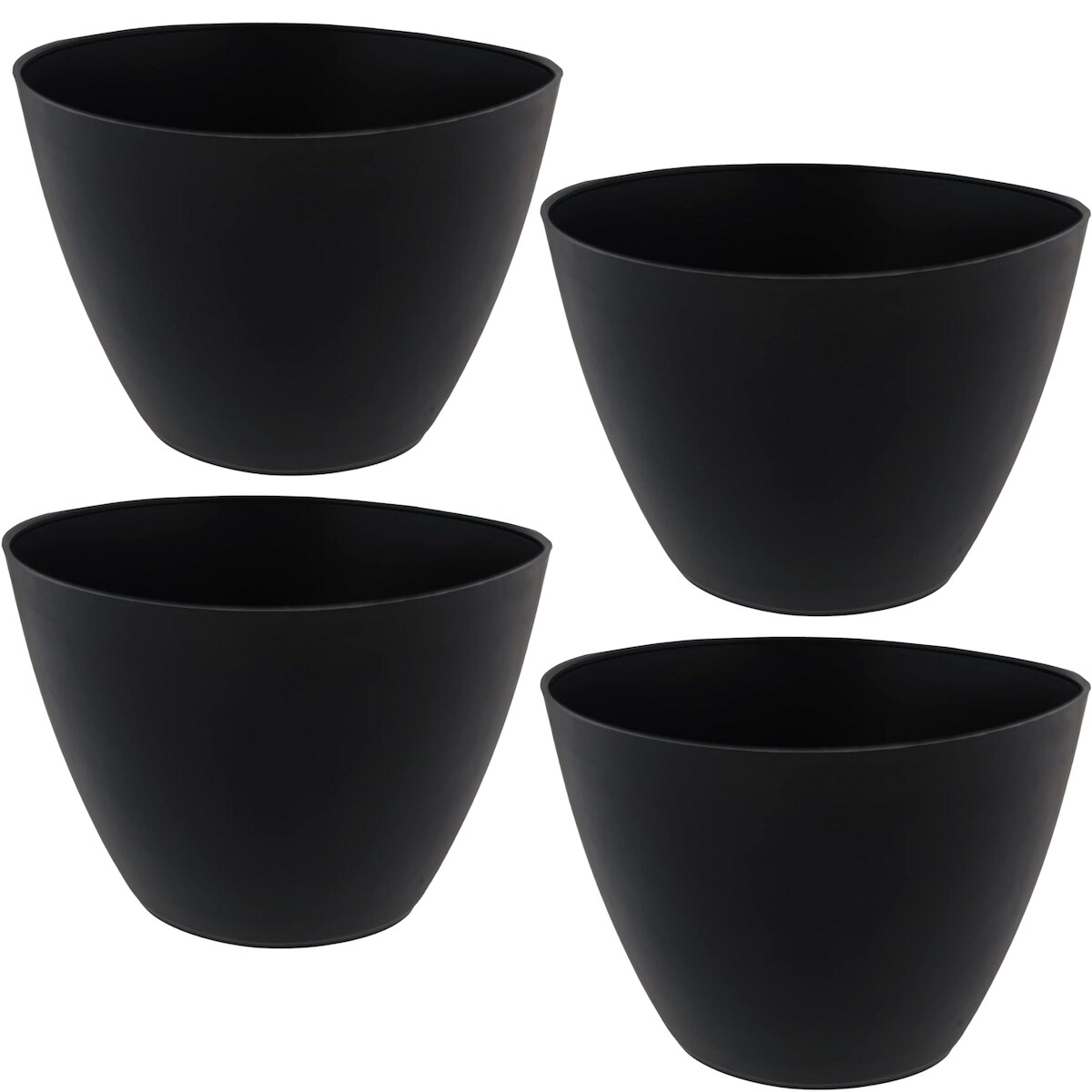 4x Gipsbecher konische Form Ø 120mm schwarz – Anmischbecher Putz Spachtelmasse Beton flexible Kunststoff Schale Image