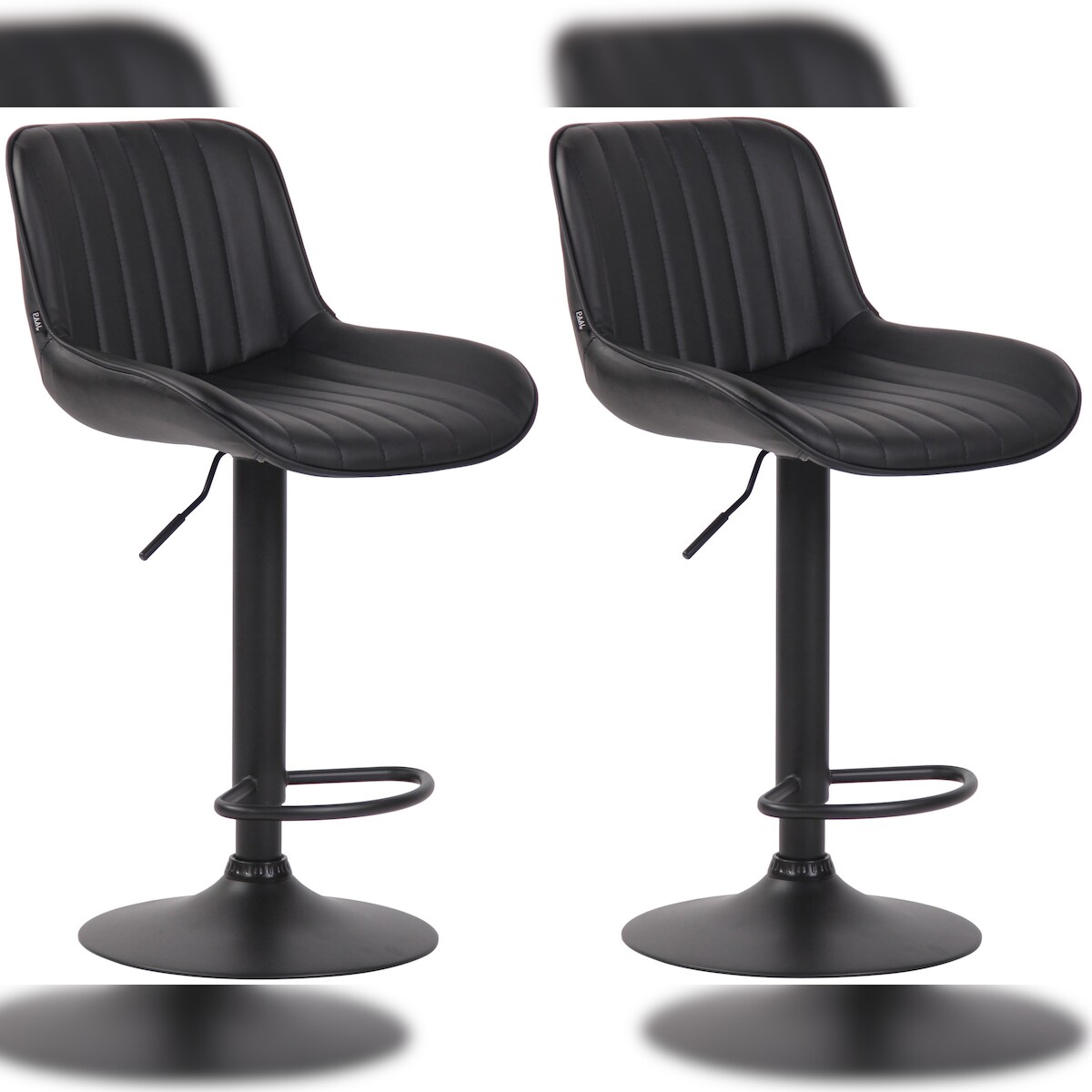 CLP 2er Set Barhocker Lentini Kunstleder schwarz/schwarz Image