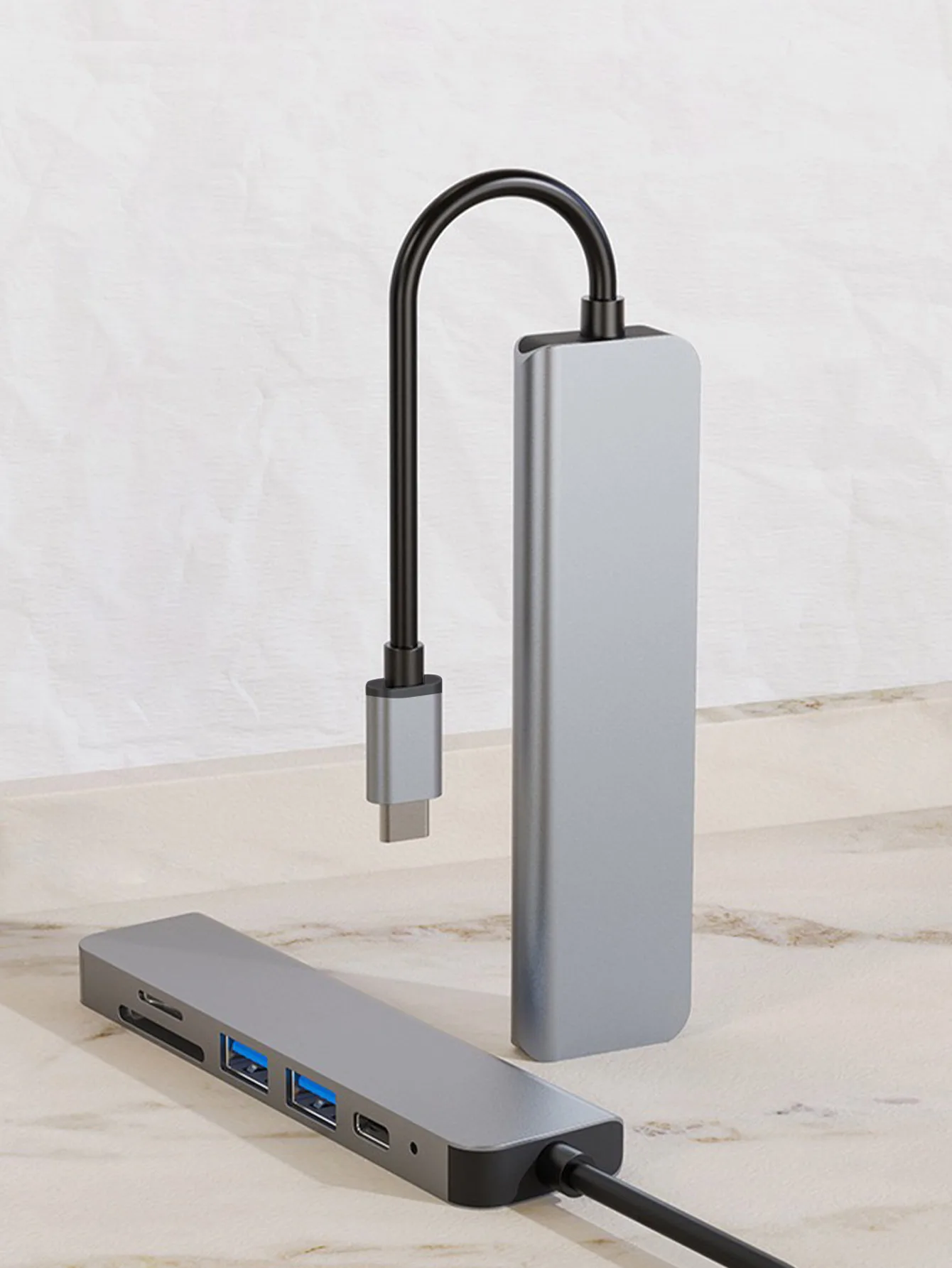 Dockingstation für Mobiltelefone und Computer mit Typ-C-Hub, HUB-Splitter – sechs USB-Verlängerungsdock Image