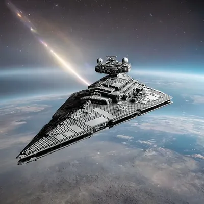 UCS Empire Star Destroyer Kreatives Bausteinspielzeug Super tolle ultimative Waffe Raumschiff Image