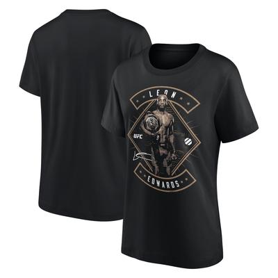 UFC Leon Edwards Champion Pose T-Shirt – Schwarz – Damen Image