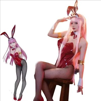 Anime DARLING in the FRANXX Cosplay Kostüm Zero Two Bunny Girl Cosplay Kostüm Halloween Sexy Frauen Image