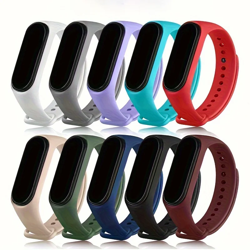 Uhrenarmbänder für Xiaomi Mi Band 7 Armband Silikon Handgelenk Miband 5 6 NFC Ersatz Pulsera Sport Correa Mi Band 7 6 3 4 5 Armband Image