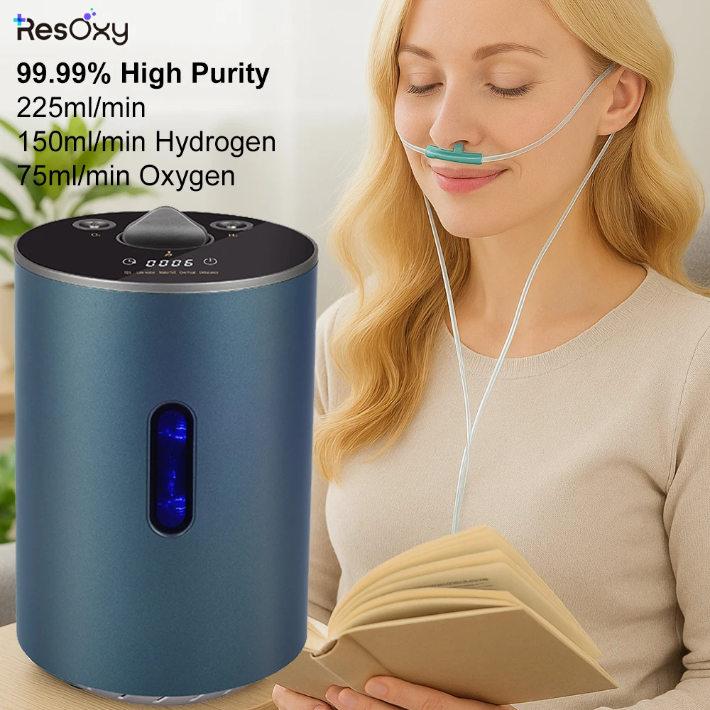 Wasserstoff-Inhalationsmaschine, brauner Gasgenerator, Inhalator, 225 ml/min, PEM Tech, 99,99 % hochreiner Wasserstoff-Sauerstoff-H2O2-Konzentrator Image