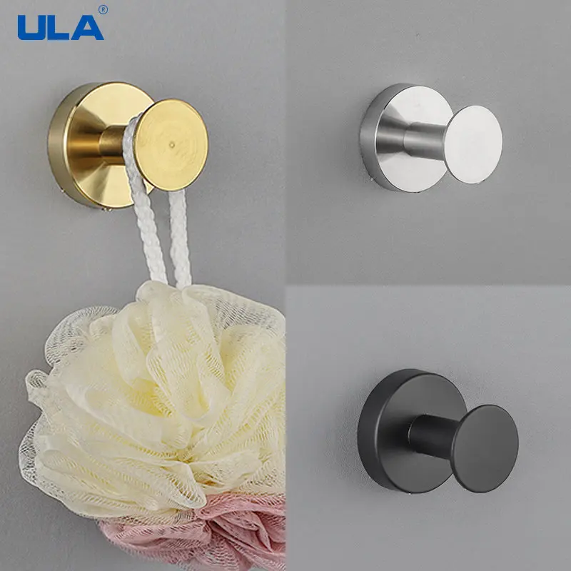ULA Wandhaken Edelstahl Tür Schlüssel Tuch Kleiderhaken Badezimmer Handtuch Robe Kleiderbügel Haken Küche Hardware Rack Wandaufhänger