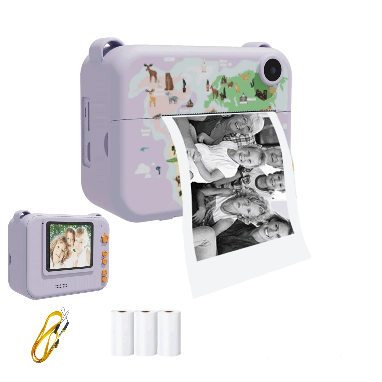 Digitale Kinder Kamera Fotografie HD Sofort druck Foto Kinder Video recorder Mini Thermo drucker pädagogische Geburtstags geschenk Image