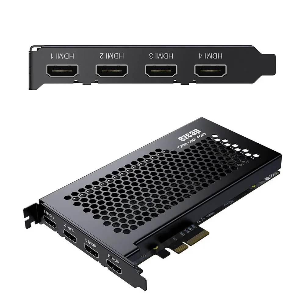 4Kp30 1080p120 1080p 60fps Aufnahme CAM LINK PRO 4 Kanal HDMI PCIE Video Capture Karte für Multicam Live Streaming DSLR Kamera Image