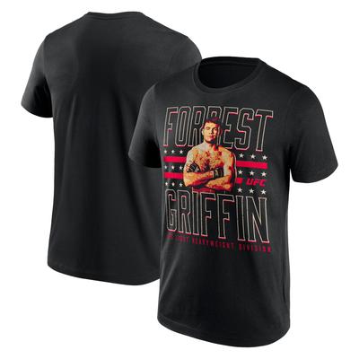 UFC Forrest Griffin Outline Name T-Shirt - Black - Mens Image