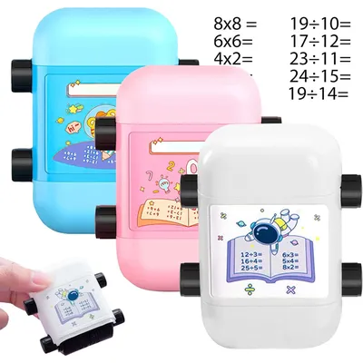 2-in-1-Mathe-Rollstempel innerhalb von 100 Multiplikationen und Division, Doppelkopf, intelligente Image