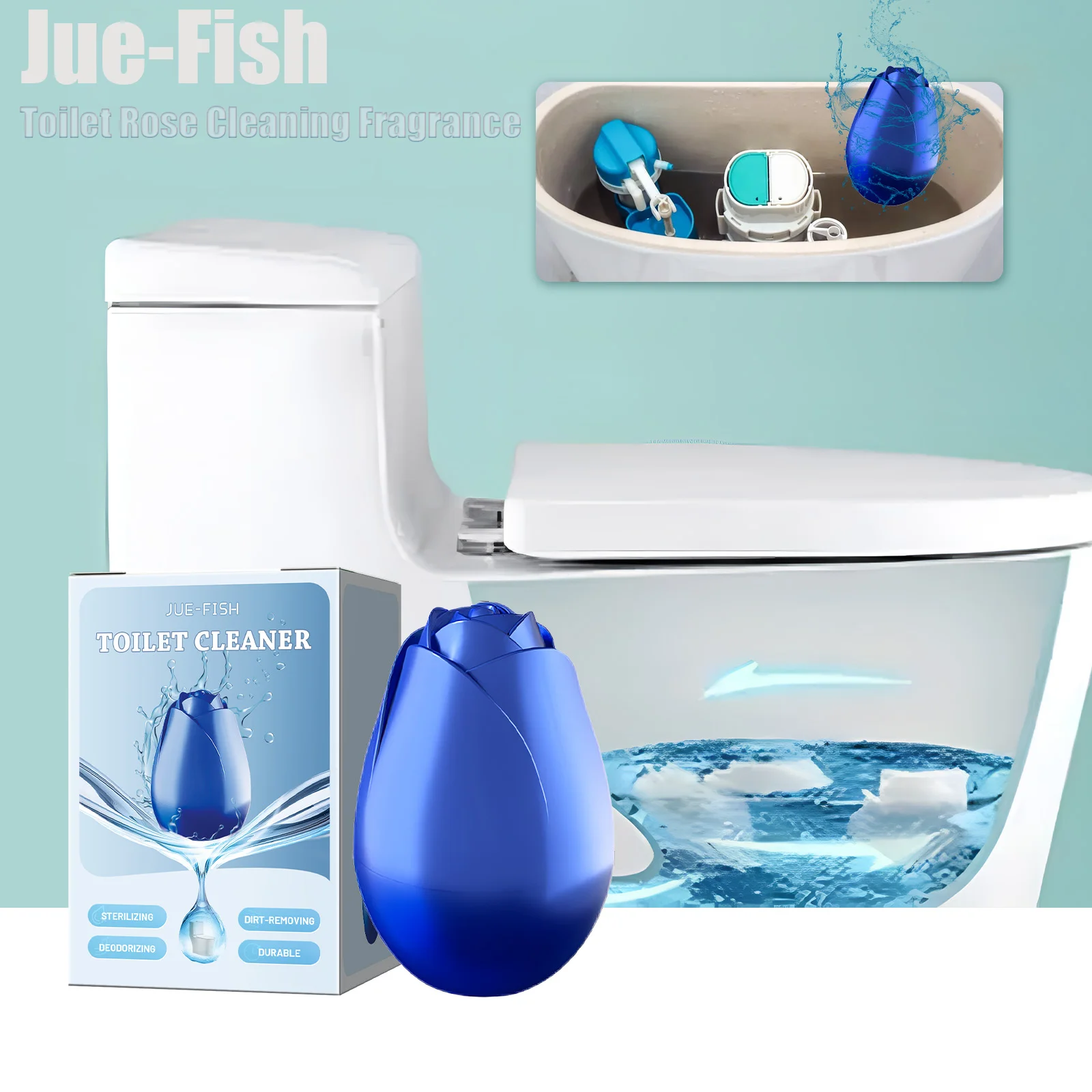 Jue Fish Toilet Rose Cleaner Toilette Haushalts-Toilettenreinigung Geschirrentfernung, Desodorierung, Duftretention Toilettenreiniger Image