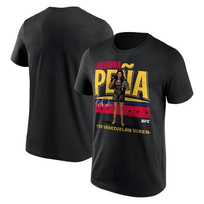 UFC Julianna Pana Flag T-Shirt - Black - Mens Image