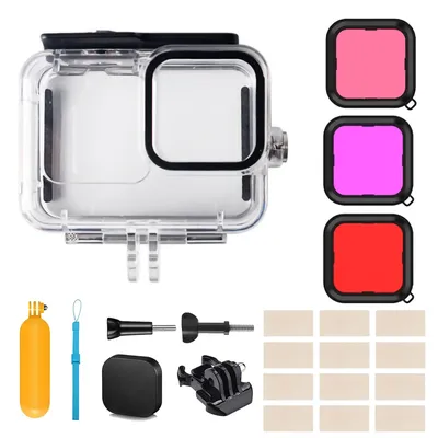 Hero 12/11/10/9 Waterproof Housing Case Protective Underwater Dive Shell for GoPro Hero 12 11 10 9 Action Camera Accessories